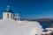 Chapel on Skaros Rock in Santorini in Greece