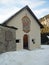 Chapel in the snow Bulla Pufels South Tyrol Italy