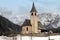 Chapel at snowy Dolomites