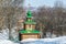 Chapel on source of holy water in the city of Tutaev, Russia