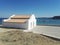 Chapel St. Nicholas and beach Agios Nikolaos in background