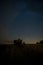 Chapel with starry sky in Provence, France