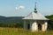 A chapel surrounded by fields and forests, Kalwaria PacÅ‚awska, Poland