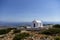 Chapel on top of a mountain in Iraklia island, Cyclades, Greece