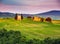 Chapel in Tuscany at sunset