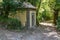 Chapel and way to cross, via crucis, trail in Relict National Forest of Serra do Bussaco, Coimbra, Portugal