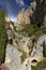 Chapelle Sainte Anne and precarious path over the footbridge, Moistiers Sainte Marie, Verdon, France