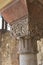 Chapiter column in ancient muslim palace of Alcazaba, Malaga, Spain