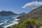 Chapman\'s Peak Drive. View to part of beautiful Hout bay coastline.