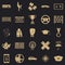 Charabanc icons set, simple style