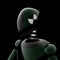Character black android cyborg crash test dummy portrait