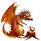 character brown dragon illustration