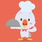Character of chef seagull cartoon