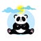Character cute and beautiful panda