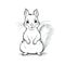 character cute squirrel ai generated