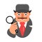 Character design of a detective vector illustration