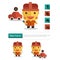 Character design Mechanic career, icon vector with white background