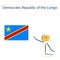 Character with the flag of Democratic Republic of the Congo