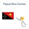 Character with the flag of Papua New Guinea