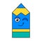 Character Funny Winking Smiling Pencil Cartoon