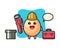 Character illustration of egg as a plumber