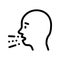 Character Man Sneezing Coughing Vector Sign Icon