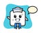 Character mascot of sugar cube as a sailor man