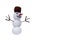 Character for New Year and Christmas the snowman toy, isolated