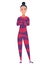 Character pajama. Women dressed in onesie. People wearing jumpsuit or kigurumi. Pajama party, person in costume