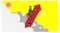 The character skyrockets. vector of skyrocketing business theme. entrepreneurs work hard through the sky. passion goes through the