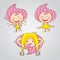 Character sweet thai girl candy cartoon vector