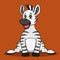 Character Zebra With Relax Expression