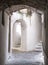 Characterful narrow passageway with steps in the town of Amalfi on the Amalfi Coast, Southern Italy.