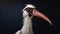 Characterful Stork With Spectacles: A Humorous Exotic Bird Portrait
