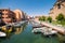 Characteristic canal in Chioggia, lagoon of Venice.