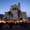 Characteristic Christmas markets in the main square of Arco, Trento, Italy.