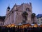 Characteristic Christmas markets in the main square of Arco, Trento, Italy.