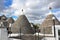 Characteristic cone-shaped buildings in Apulia