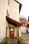 Characteristic houses and pebbles road in Bremgarten, Switzerland