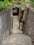 Characteristic Italian pathway with old stone houses