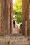 A characteristic narrow alley of Taormina. Sicily. Italy