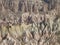 Characteristic panorama of the Capadoccia with colored rocks in Turkey.