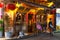 A characteristic restaurant at evening in Dali old Town, China