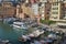 The characteristic seaside village of Camogli in the eastern Ligurian Riviera