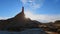 Characteristics forms created by the erosion of the water an wind in the Bardenas Reales desert, Navarra, Spain