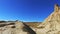 Characteristics forms created by the erosion of the water an wind in the Bardenas Reales desert, Navarra, Spain