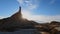 Characteristics forms created by the erosion of the water an wind in the Bardenas Reales desert, Navarra, Spain