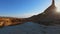 Characteristics forms created by the erosion of the water an wind in the Bardenas Reales desert, Navarra, Spain