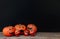 Characterized funny tomatoes with emotions