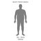 characterizing male silhouette for obese stage of body mass index